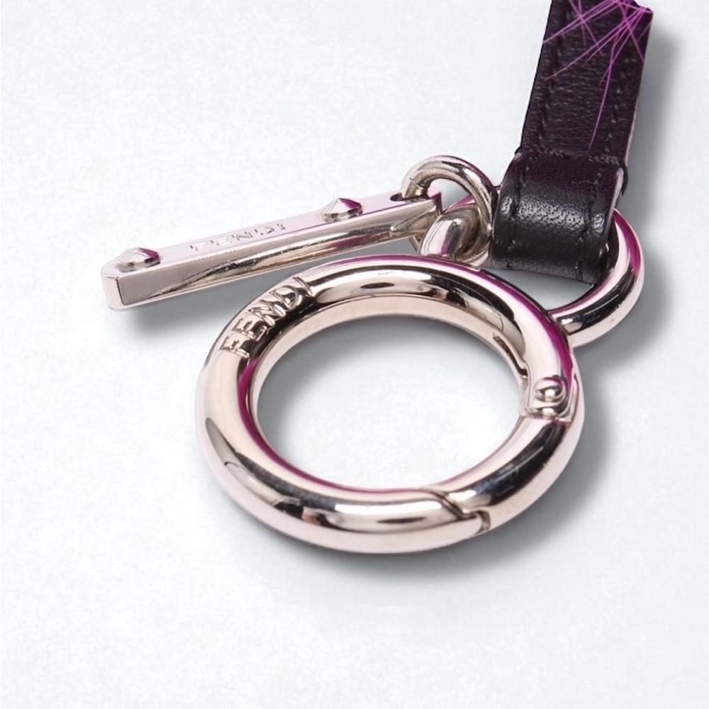 FENDI Purple Red EUC BUG BAG bag Charm $950 RET - Picture 6 of 8